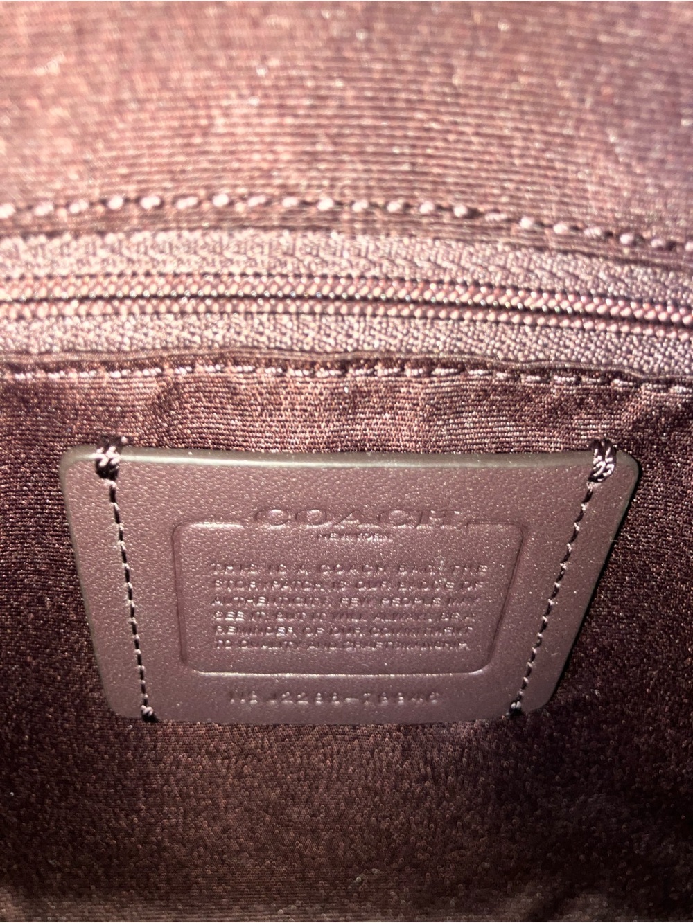 COACH Purse Rowan Satchel Leather Handbag in Berry Pink / Burgundy - Picture 11 of 13